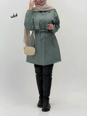 3524-بارانی مزونی میکا (ایراددار)