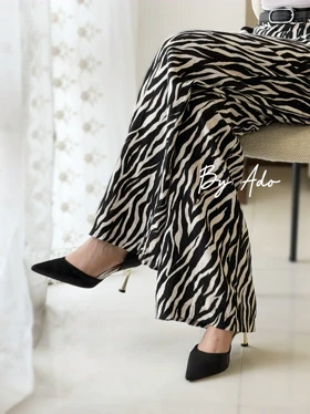 شلوار لینن زبرا 0443