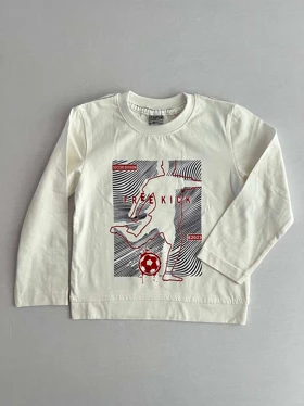 بلوز نخ پنبه پسرانه طرح فوتبالیست 7116