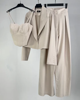 کراپ کت و شلوار با دکلته کد 800031