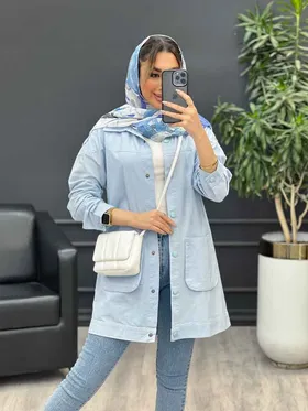 مانتو لینن رنگی سر شانه پاگن