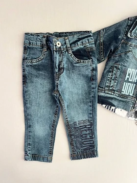 ست سه تیکه پیراهن کت و شلوار جین SMG 7241