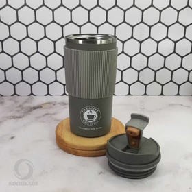 تراول ماگ دور سیلیکونی 500 میلی لیتر (طوسی)