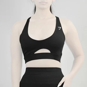 نیم‌تنه ورزشی زنانه جیم شارک مدل PB-4H0248 مشکی