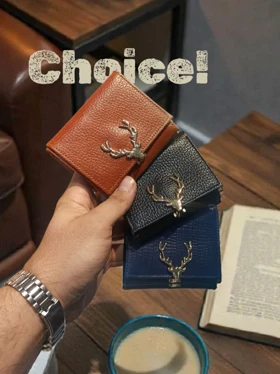 کیف پول دخترانه چرم طبیعی مدل سه لت