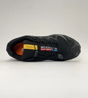 کتانی رونی طرح سالامون لاکپشتی پرو 3D مشکی زیر طوسی