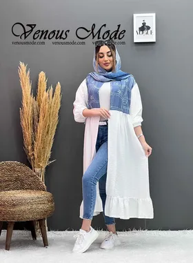 مانتو طرحدار پایین چین