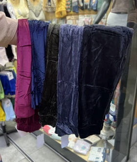 شلوار مخمل ساده رنگی