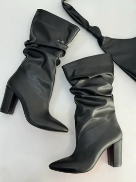 نیم بوت چروک کوتاه مکس 2381