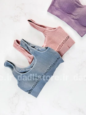 نیم‌تنه کاپ‌دار ورزشی بند پهن پشت توری
