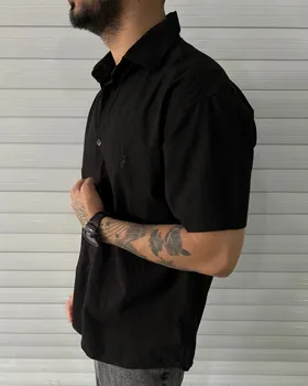 پیراهن پارچه لینن ترک POLO رنگ مشکی