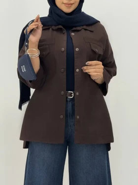 3565-مانتو کتان پیکو