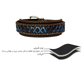 دستبند چرم وارک مدل آلما کد rb418