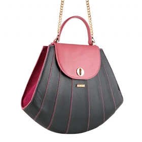 کیف دوشی و دستی زنانه چرم یلسان مدل آتریسا کد 074-BS (صورتی)