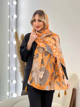 شال طرح گل آفتاب گردان