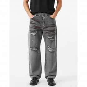 شلوار فول بگ کاستوم زاپ‌دار