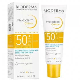 کرم ضد آفتاب بایودرما Bioderma مدل Photoderm SPF 50 حجم 40 میلی‌لیتر مناسب پوست حساس و خشک