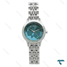 ساعت مچی مجلسی اسپریت زنانه نقره ای صفحه آبی روشن Esprit-8224-L