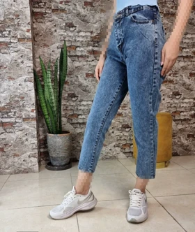 شلوار جین مام استایل کد 10125