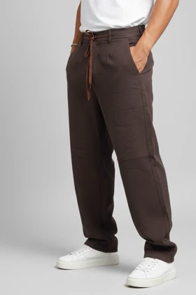 شلوار کنفی مردانه گرم دار نیم بگ پارچه وارداتی ZARA