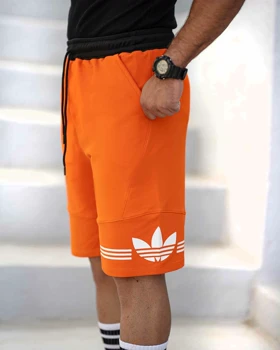 شلوارک بگ ورزشی ADIDAS نارنجی