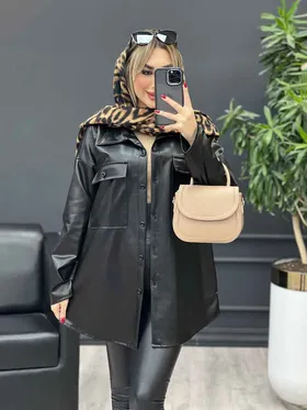 شکت چرم دو جیب پاکتی