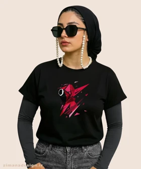 کراپ زنانه طرح اسکویید گیم کد 1047