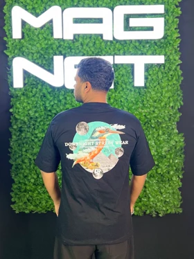 تیشرت لش طرح پرنده مشکی