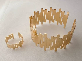 ست دستبندو انگشتر استیل کد a113موژان حیدری