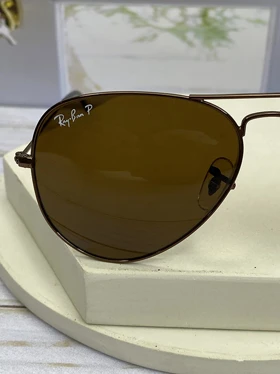 عینک آفتابی ری‌بن RB3025 Aviator پلاریزه فریم فلزی، عدسی کریستال، سایز 58