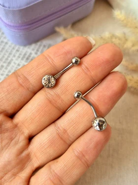 پیرسینگ ناف بیسیک تیتانیوم