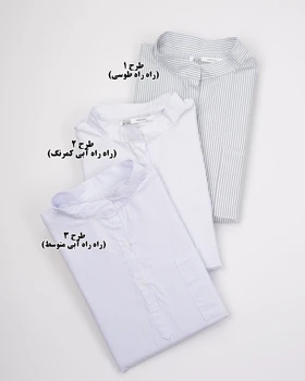 شومیز راه‌راه جلو بسته