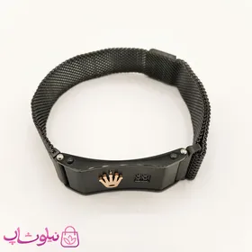 دستبند مردانه استیل رولکس مشکی