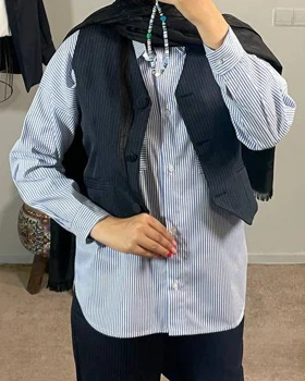 خرید عمده شومیزراه راه آبی زنانه قیمت 328 تومن کد 7151