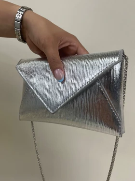 کیف زنانه پاسپورتی پاکتی کد 1071 (نقره)