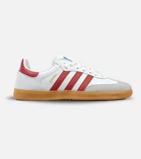 کفش کتانی مردانه و زنانه سفید قرمز ADIDAS Samba مدل 4233