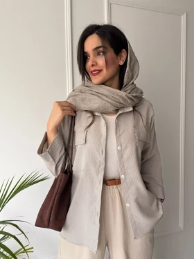 مانتو راه راه رز