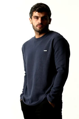 سلانیک آستین بلند یقه کشبافت مردانه