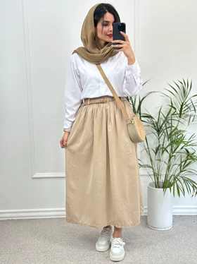 دامن لینن زارا