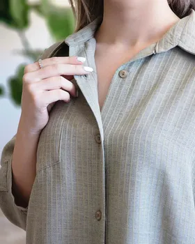 شومیز مانتویی لینن مهلا