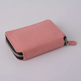 جاکارتی چرم تک زیپ (صورتی)