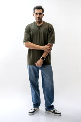 تیشرت آستین کوتاه ژاکارد جودونی مردانه