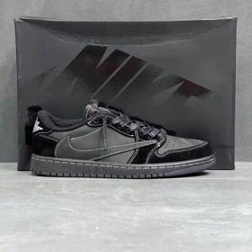 کفش نایک ایر جردن وان لو تراویس اسکات بلک فانتوم Nike Air Jordan 1 Low Travis Scott Black Phantom