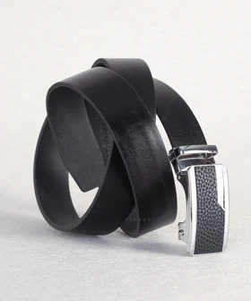 کمربند ریلی مردانه مشکی مستطیلی 5495