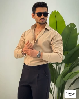 پیراهن مردانه استین بلند پلاس_کد4307