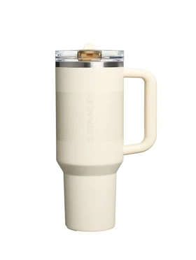 ماگ استنلی Quencher ProTour Straw Tumbler 40oz. 1.18ml (کرمی)