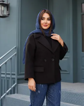 پالتو کتی یقه انگلیسی مدل همتا کد 725