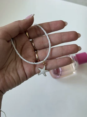 گردنبند ستاره دریایی سفید هیمه استایلیش