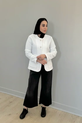 کت ژاکارد پفکی