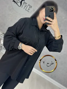 شومیز نگین طرح دار : 8621
